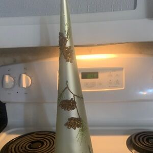 Elegant Gold Pinecone Cone Tree(in hall closet)